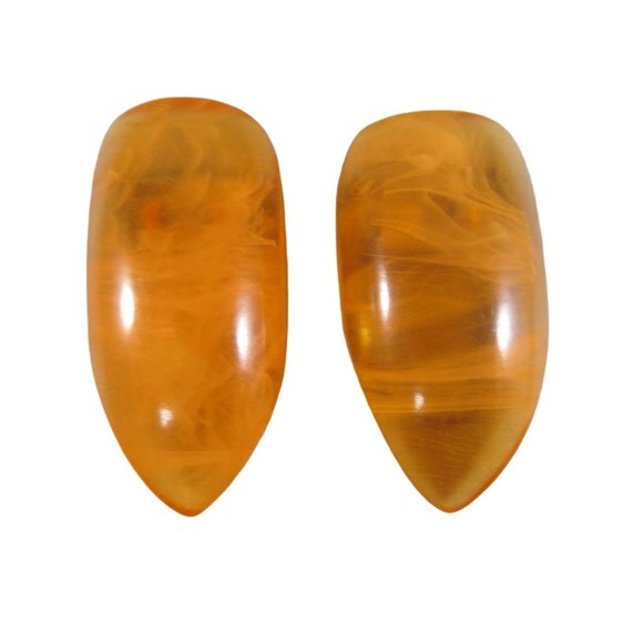 Vintage Apple Juice Bakelite Dress Clips - Picture 3 of 10